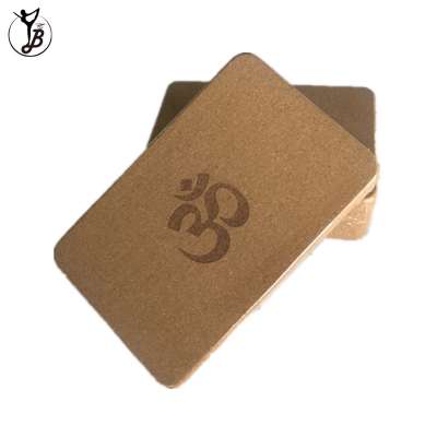 Eco friendly custom printed non slip cork yoga block