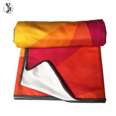 Wholesale custom printed microfiber fabric hot yoga mat cover towels