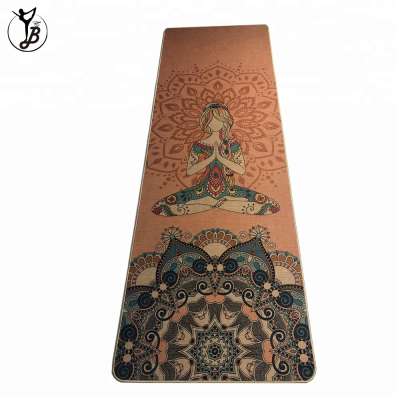 Natural rubber eco hemp yoga mat private label jute mat