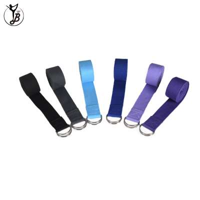 Eight Colors Double D-ring Stretch Out Straps Polyester Yoga Strap Use For Fitness Yoga Strap